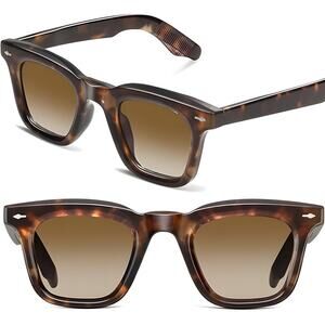 Square Sunglasses Tortoise Color UV400 Protection Everyday Fashion